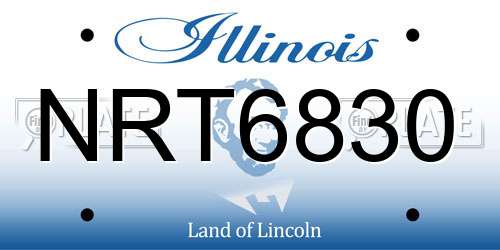 NRT6830 Illinois License Plate