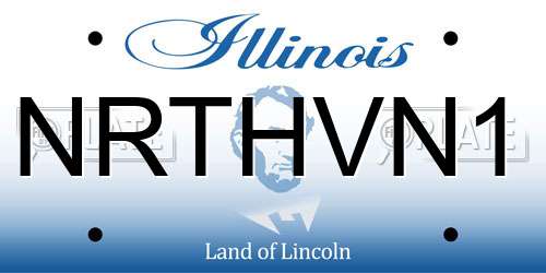 NRTHVN1 Illinois License Plate