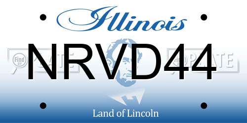 NRVD44 Illinois License Plate