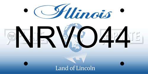NRVO44 Illinois License Plate