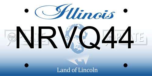 NRVQ44 Illinois License Plate