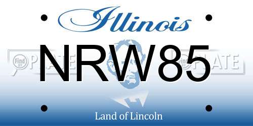 NRW85 Illinois License Plate