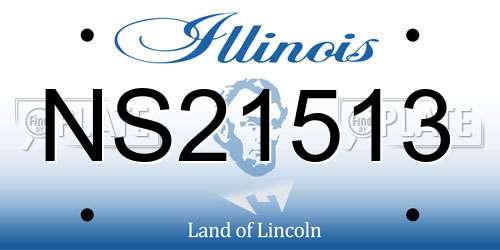 NS21513 Illinois License Plate