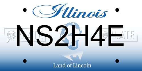 NS2H4E Illinois License Plate