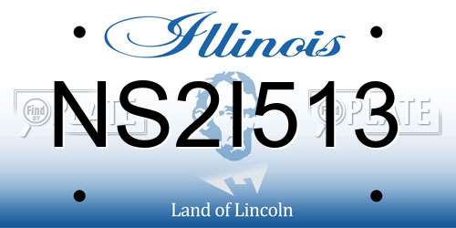 NS2I513 Illinois License Plate