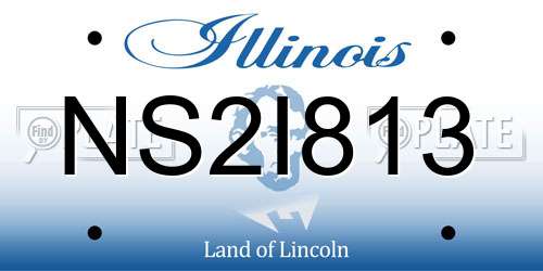 NS2I813 Illinois License Plate