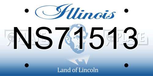 NS71513 Illinois License Plate