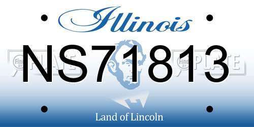 NS71813 Illinois License Plate
