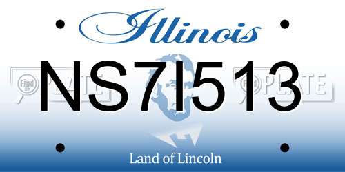 NS7I513 Illinois License Plate