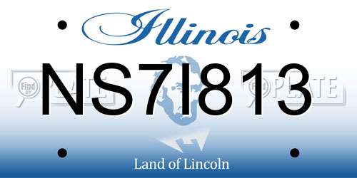 NS7I813 Illinois License Plate