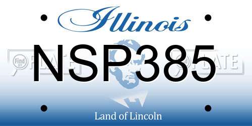 NSP385 Illinois License Plate
