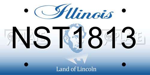 NST1813 Illinois License Plate