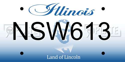 NSW613 Illinois License Plate