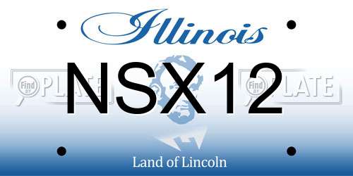 NSX12 Illinois License Plate