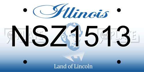 NSZ1513 Illinois License Plate