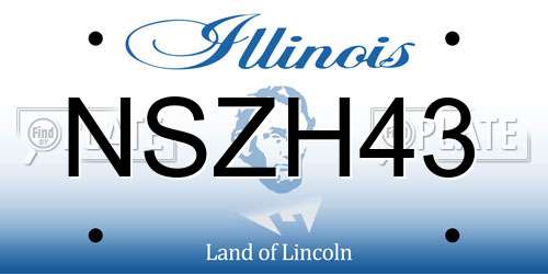 NSZH43 Illinois License Plate