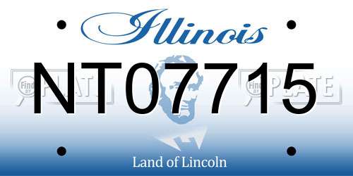 NT07715 Illinois License Plate