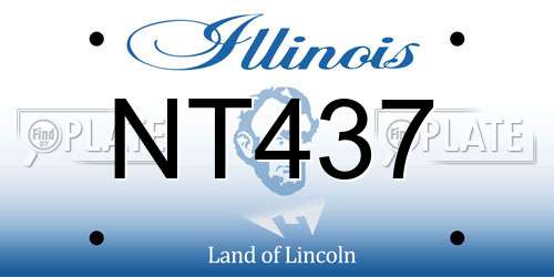 NT437 Illinois License Plate