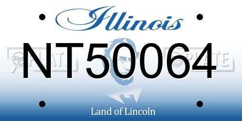 NT50064 Illinois License Plate
