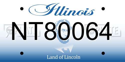 NT80064 Illinois License Plate
