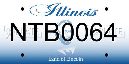 NTB0064 Illinois License Plate
