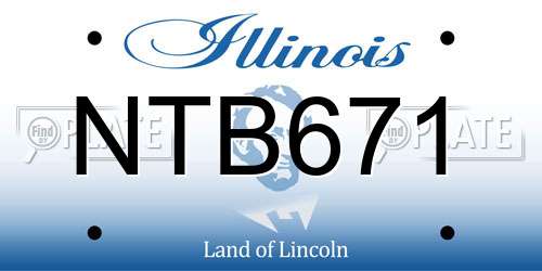 NTB671 Illinois License Plate
