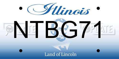 NTBG71 Illinois License Plate