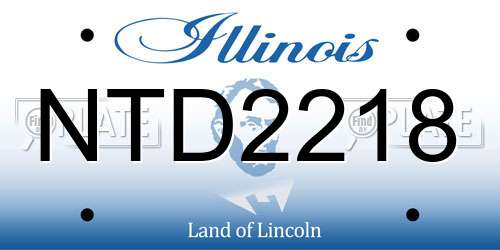 NTD2218 Illinois License Plate