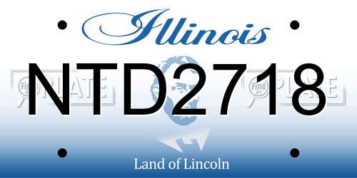NTD2718 Illinois License Plate