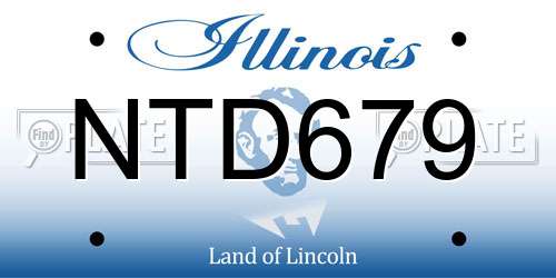 NTD679 Illinois License Plate