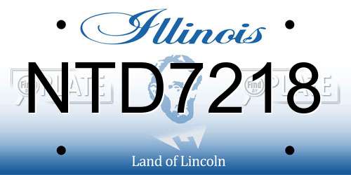 NTD7218 Illinois License Plate