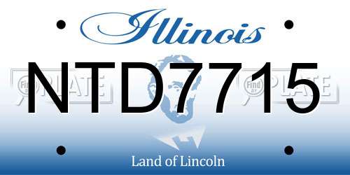 NTD7715 Illinois License Plate