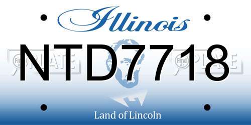 NTD7718 Illinois License Plate
