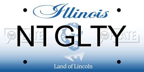 NTGLTY Illinois License Plate