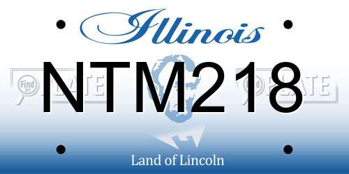 NTM218 Illinois License Plate