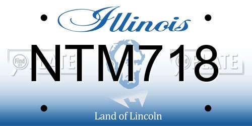 NTM718 Illinois License Plate