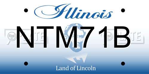 NTM71B Illinois License Plate