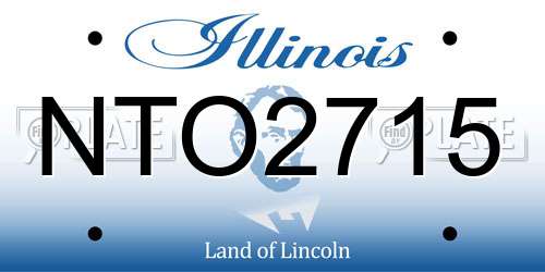 NTO2715 Illinois License Plate