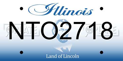 NTO2718 Illinois License Plate