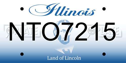 NTO7215 Illinois License Plate