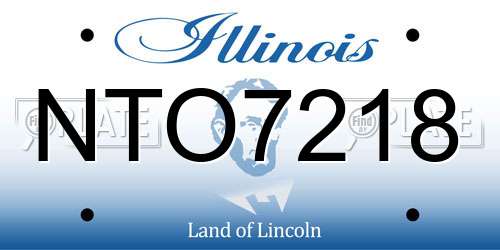 NTO7218 Illinois License Plate