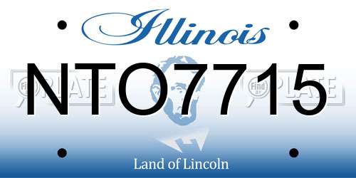 NTO7715 Illinois License Plate