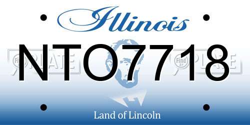 NTO7718 Illinois License Plate