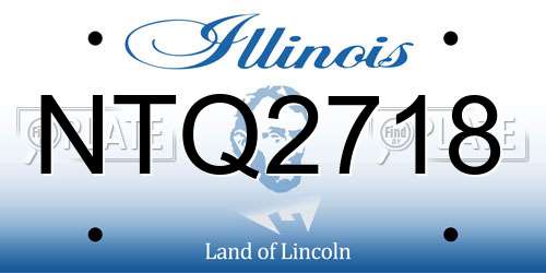 NTQ2718 Illinois License Plate