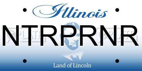 NTRPRNR Illinois License Plate