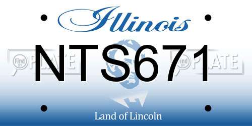 NTS671 Illinois License Plate