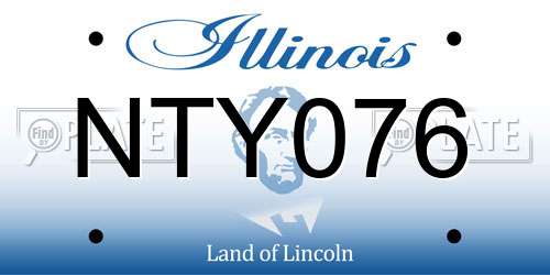 NTY076 Illinois License Plate