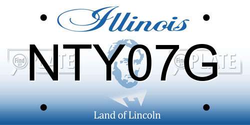 NTY07G Illinois License Plate