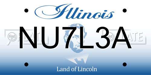 NU7L3A Illinois License Plate