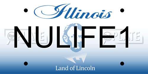 NULIFE1 Illinois License Plate